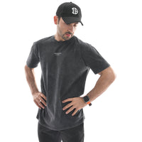 Oversize-T-Shirt mit Stone-Wash-Muster