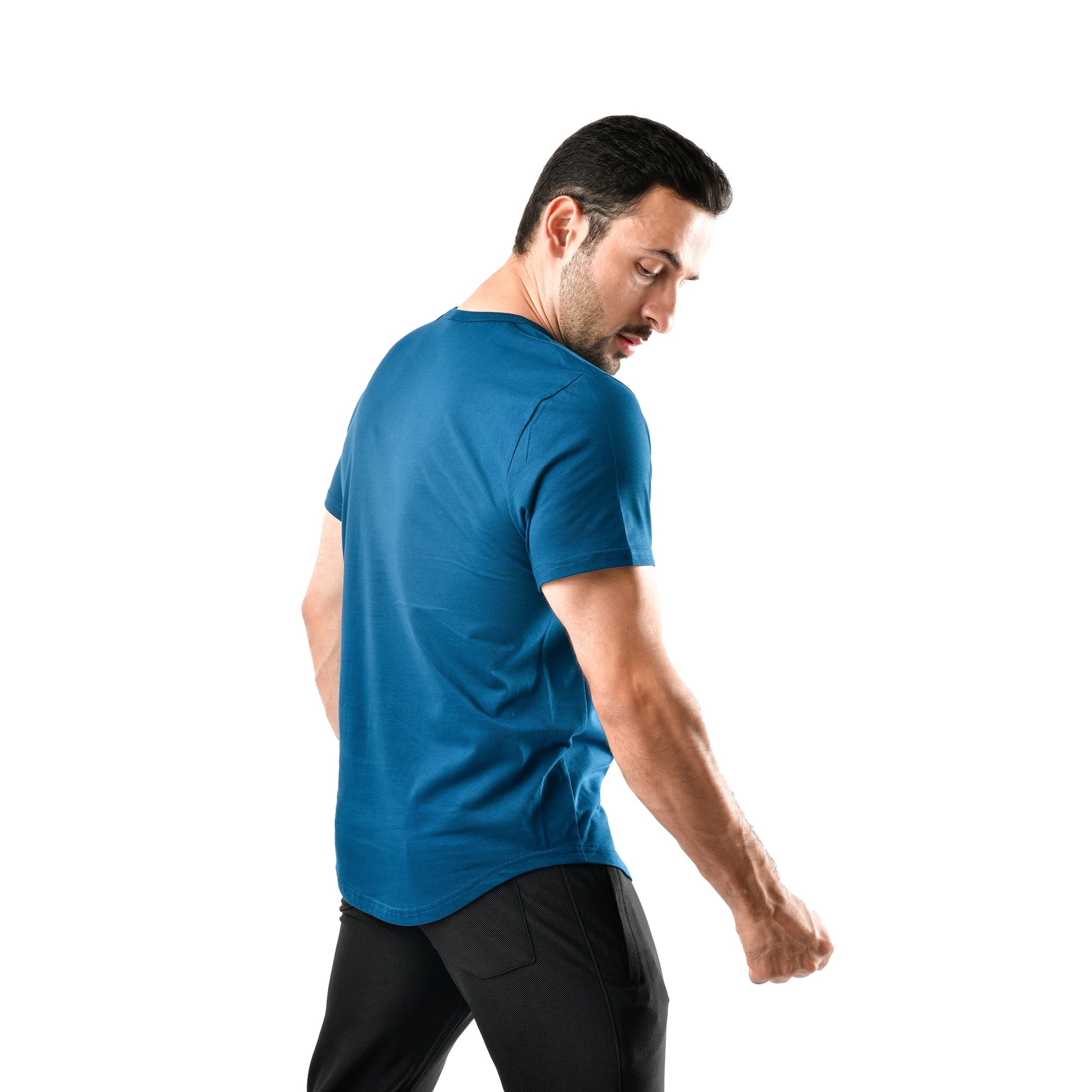 Komfort-T-Shirt mit U-Ausschnitt