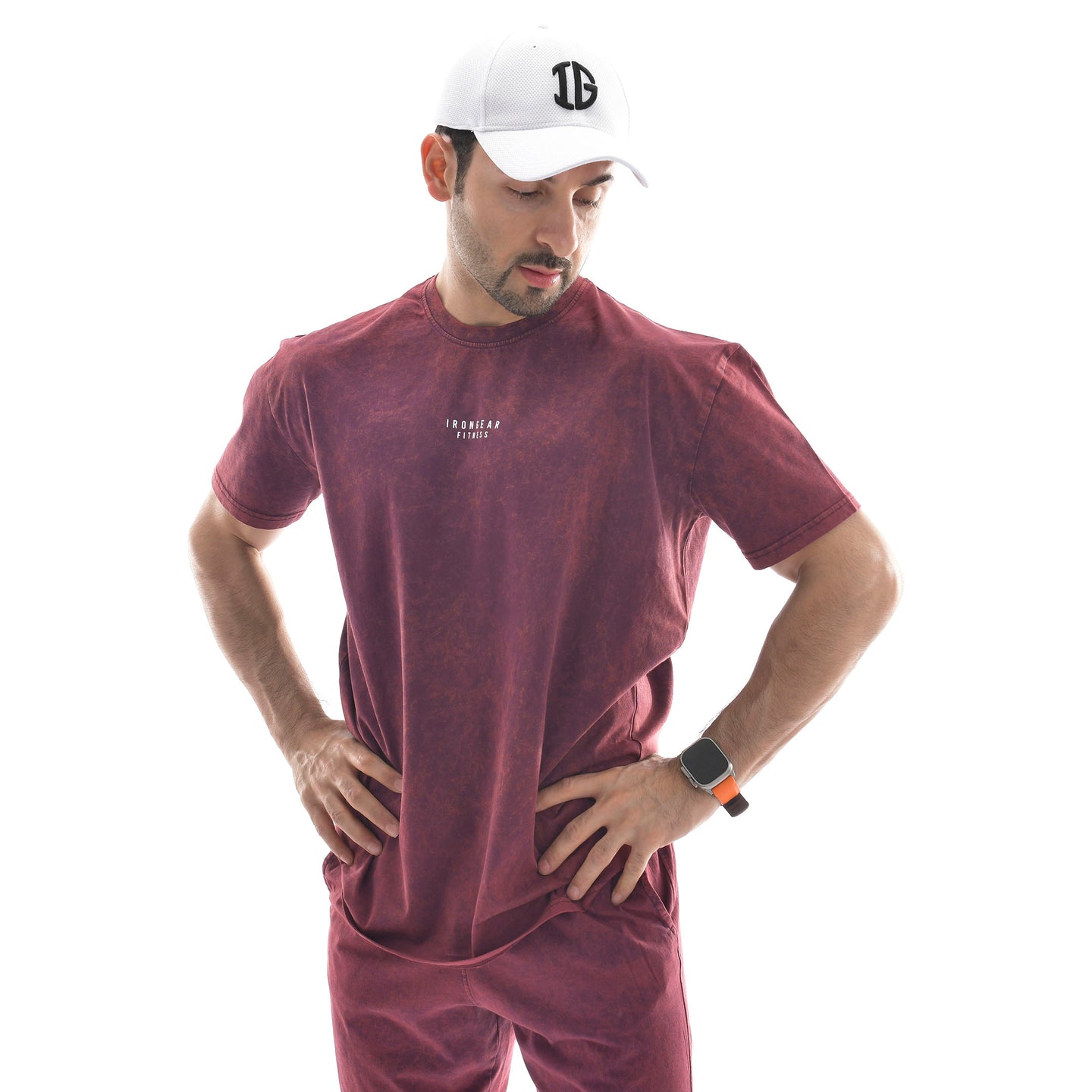 Oversize-T-Shirt mit Stone-Wash-Muster