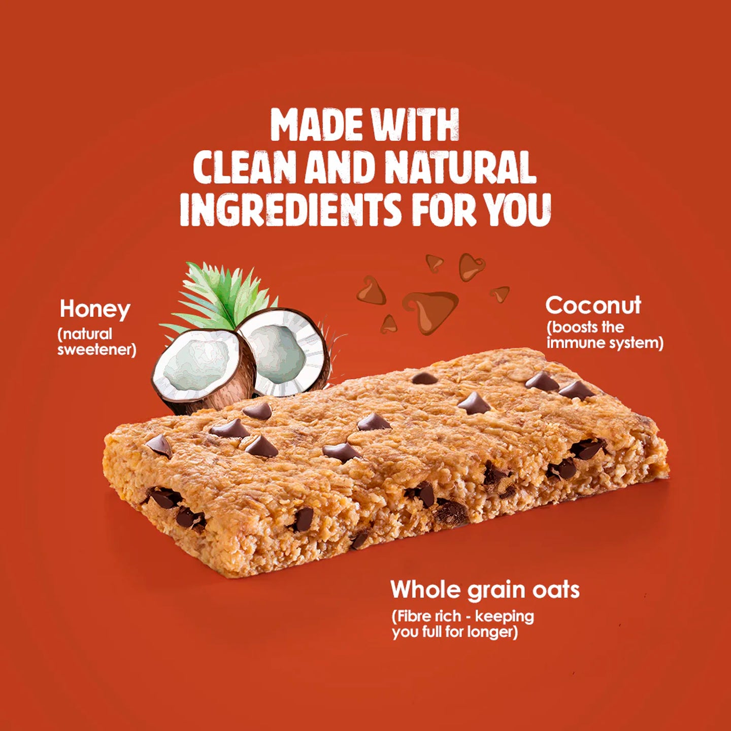 CHOCOLATE CHIP & COCONUT GRANOLA BAR 40G