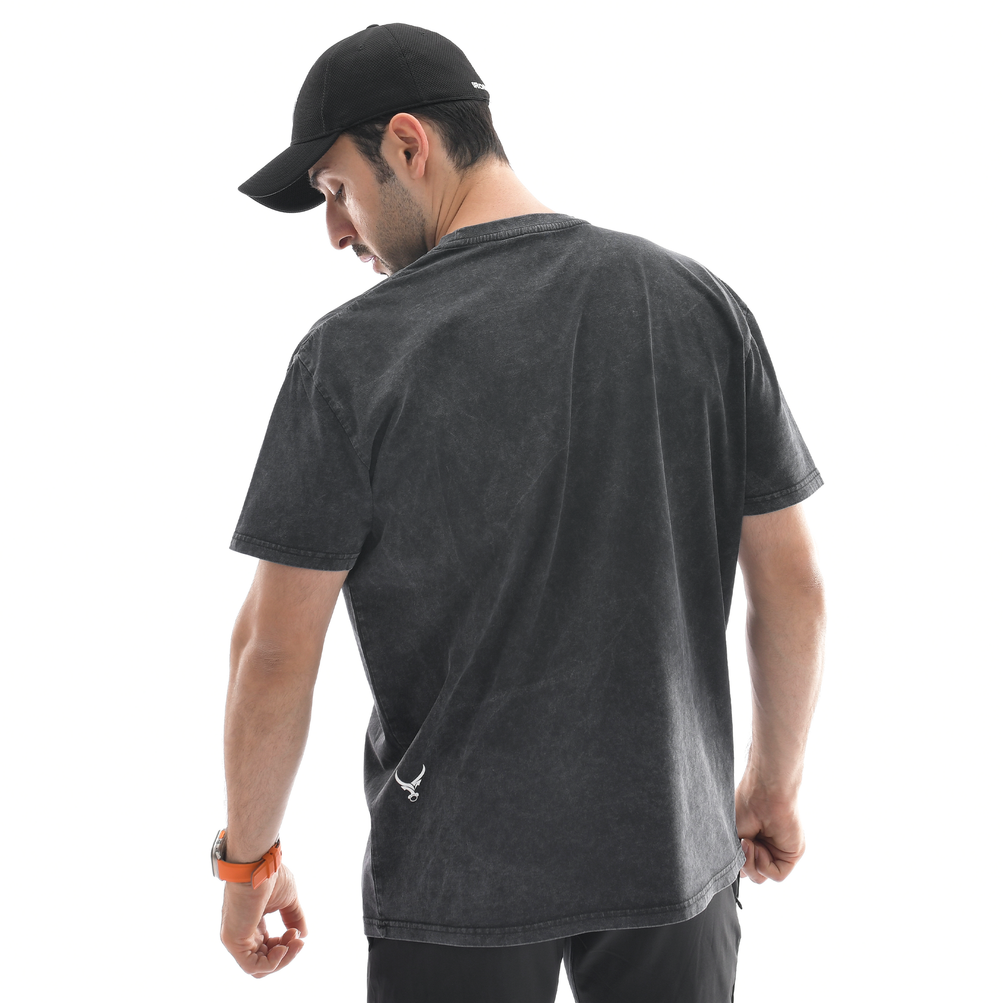 Oversize-T-Shirt mit Stone-Wash-Muster