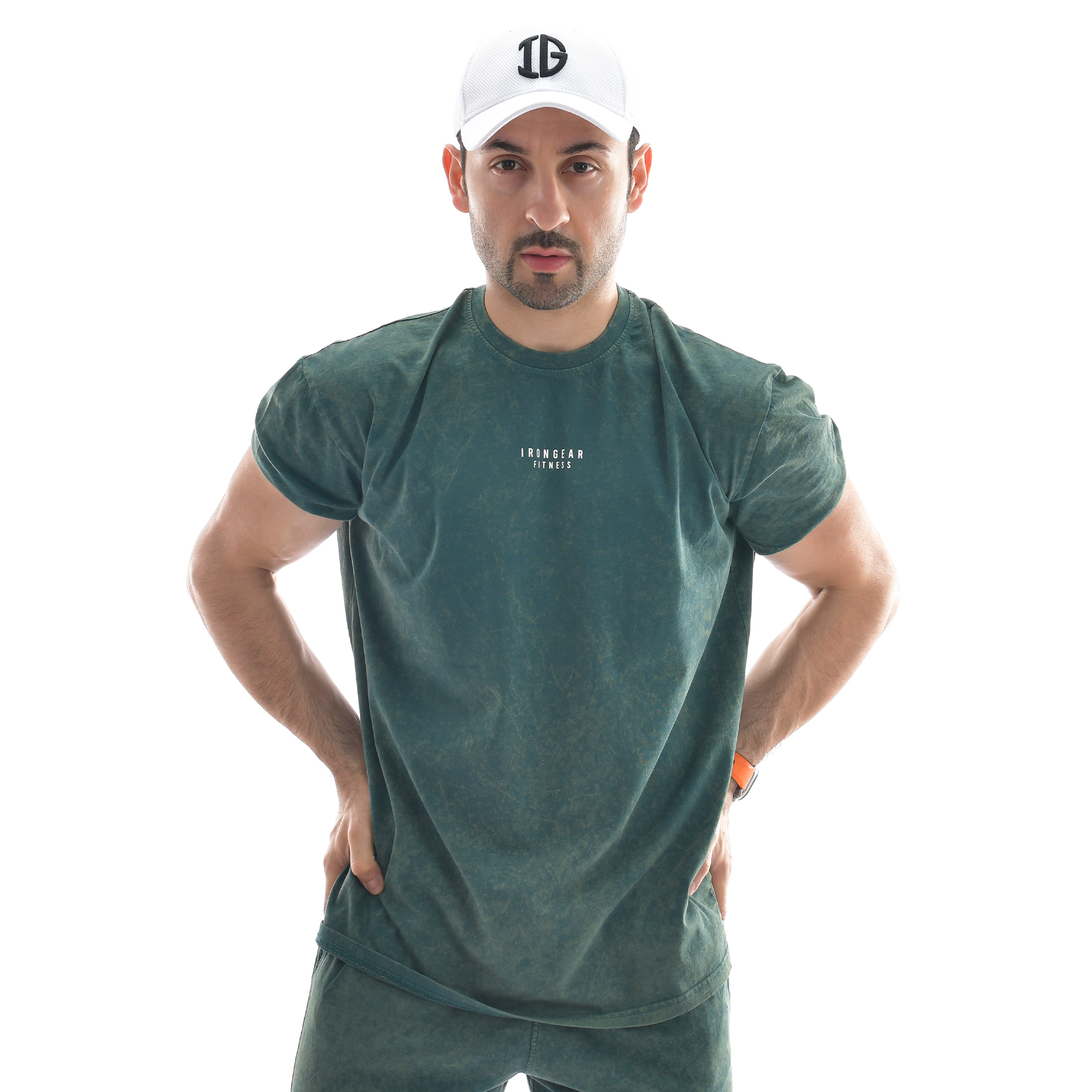 Oversize-T-Shirt mit Stone-Wash-Muster