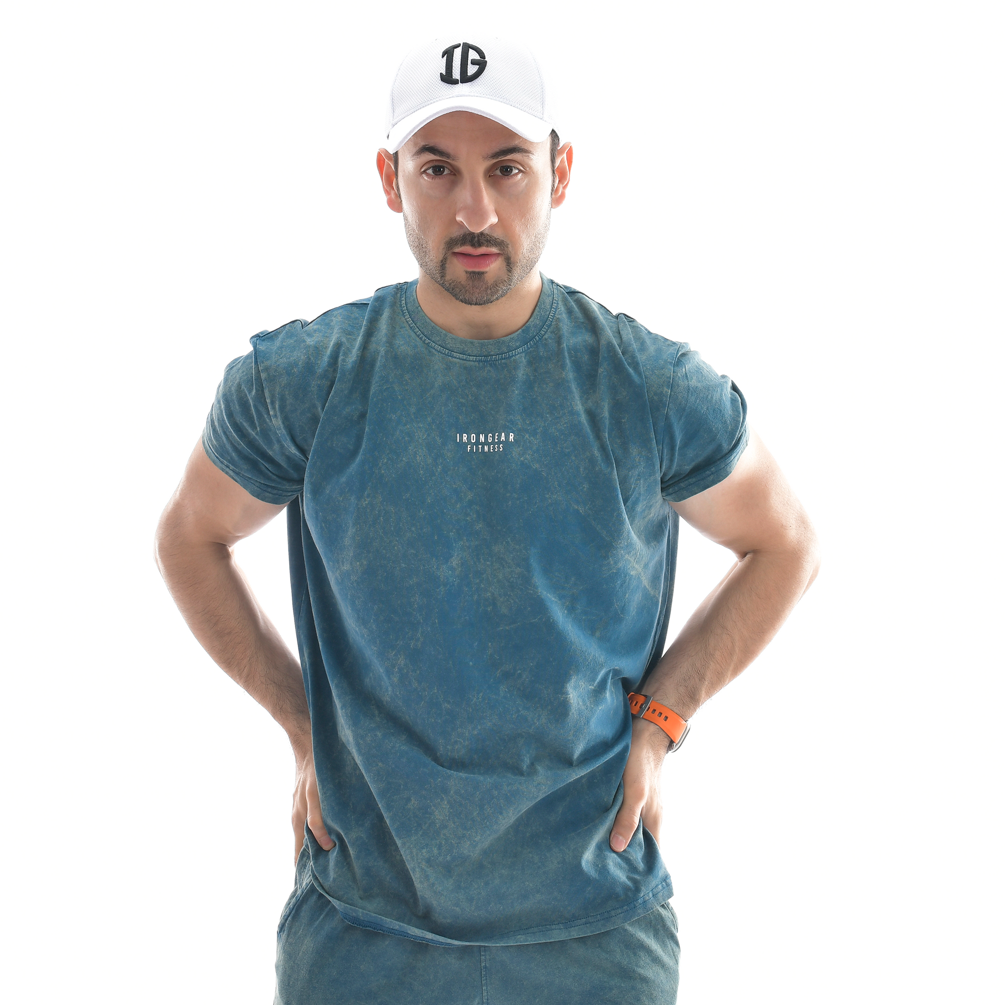 Oversize-T-Shirt mit Stone-Wash-Muster