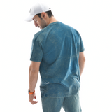 Oversize-T-Shirt mit Stone-Wash-Muster