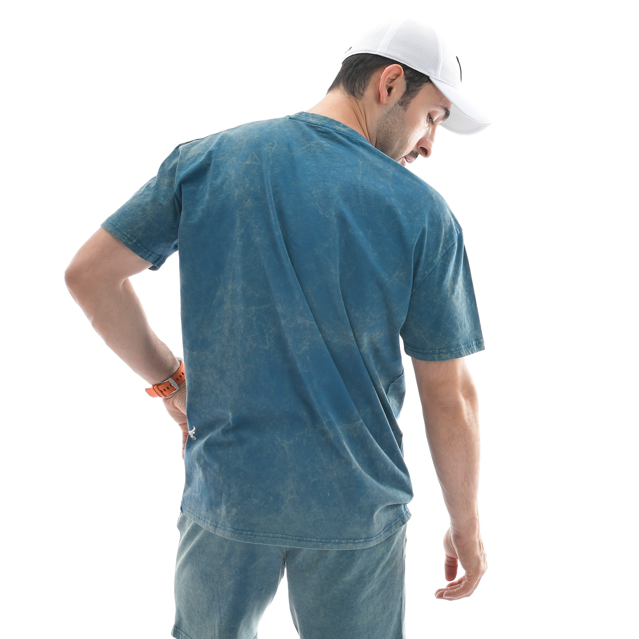 Oversize-T-Shirt mit Stone-Wash-Muster