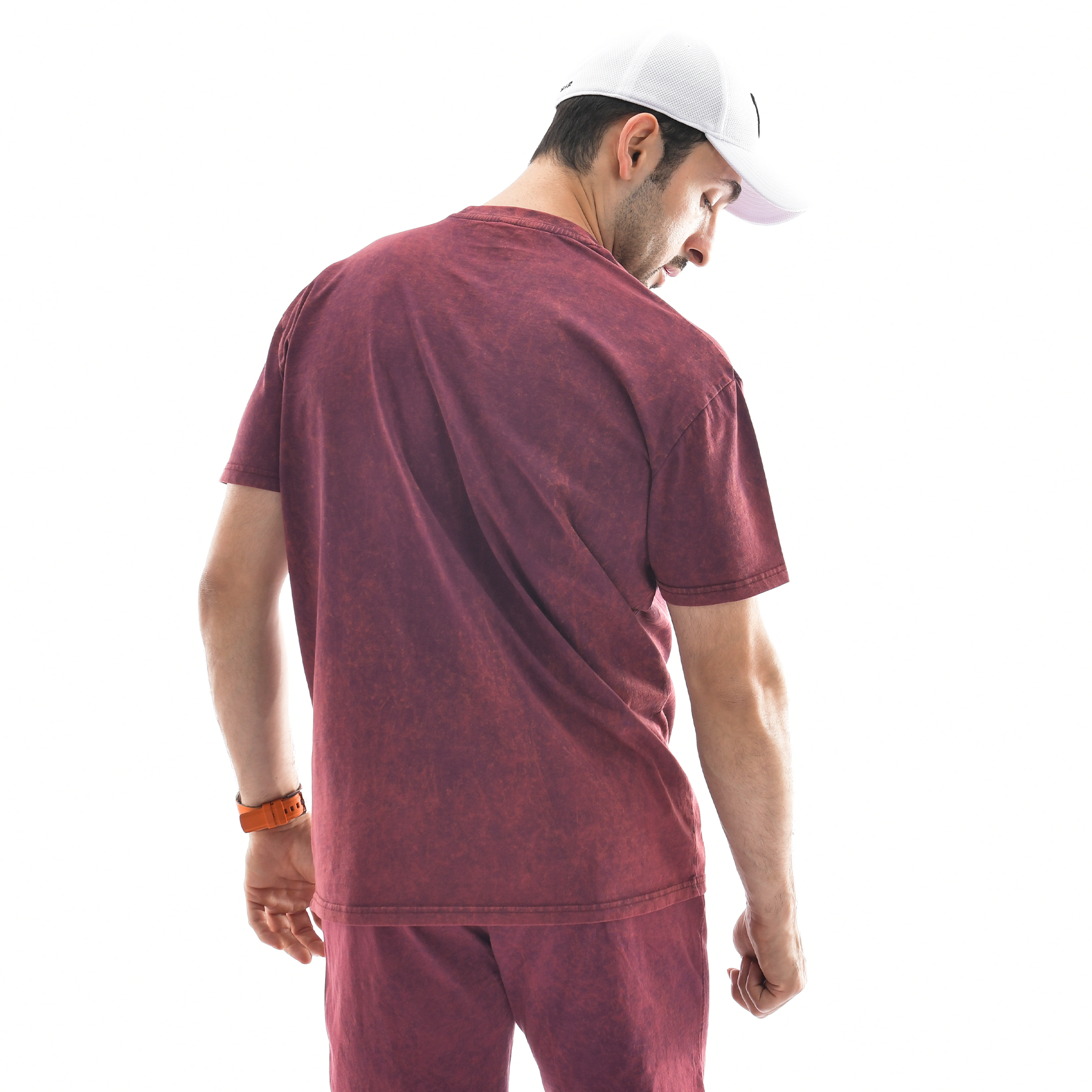 Oversize-T-Shirt mit Stone-Wash-Muster