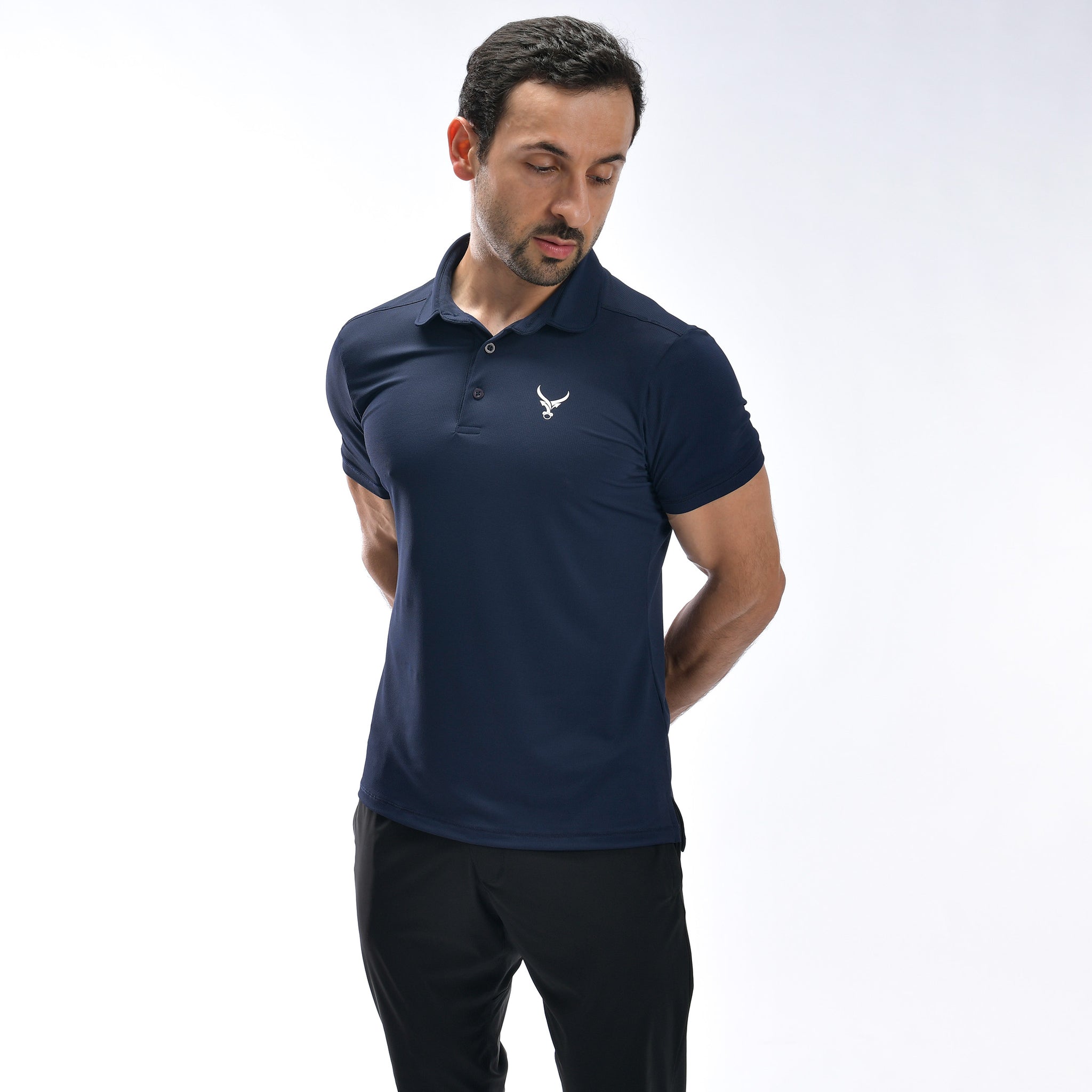 Poloshirt mit Waffelmuster