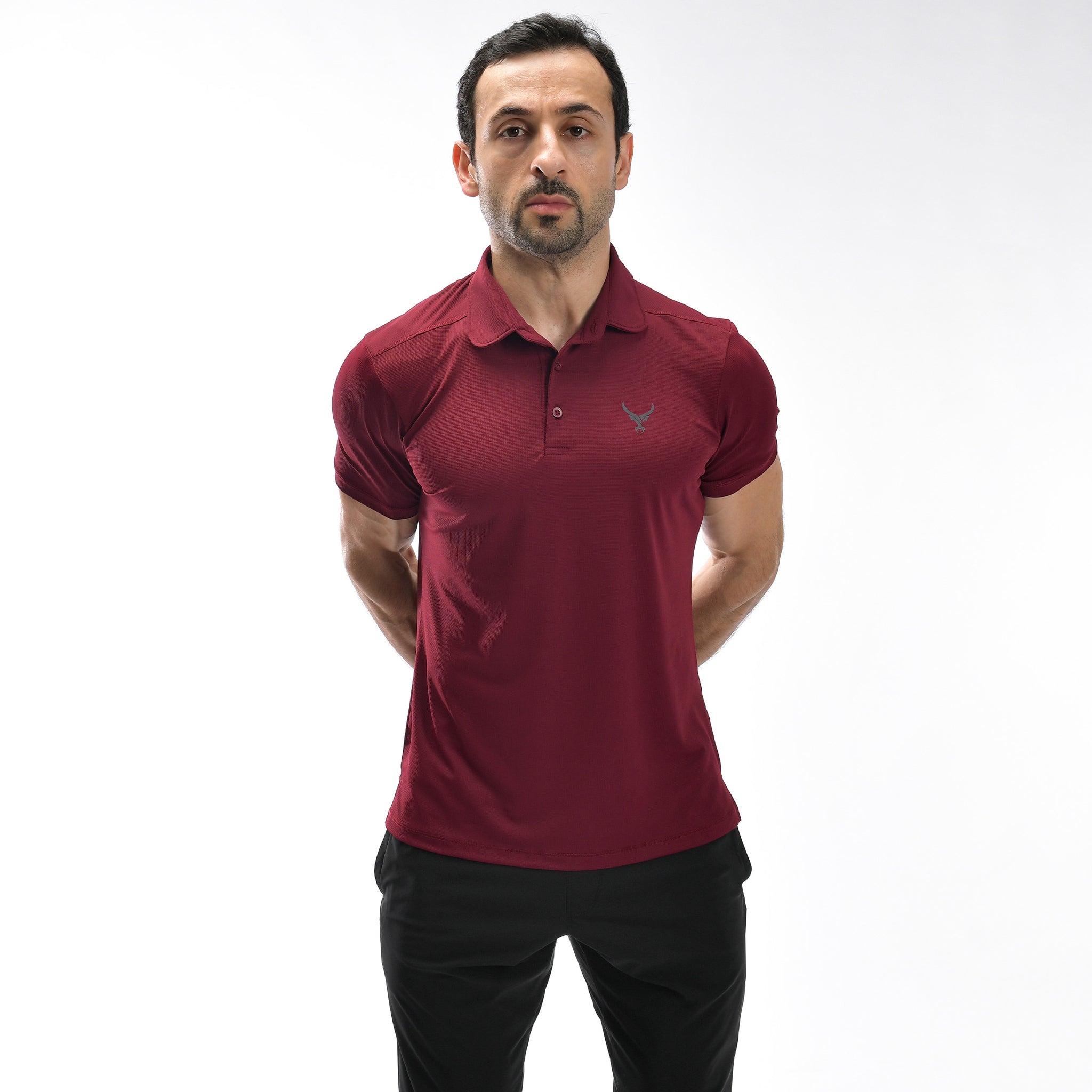 Poloshirt mit Waffelmuster