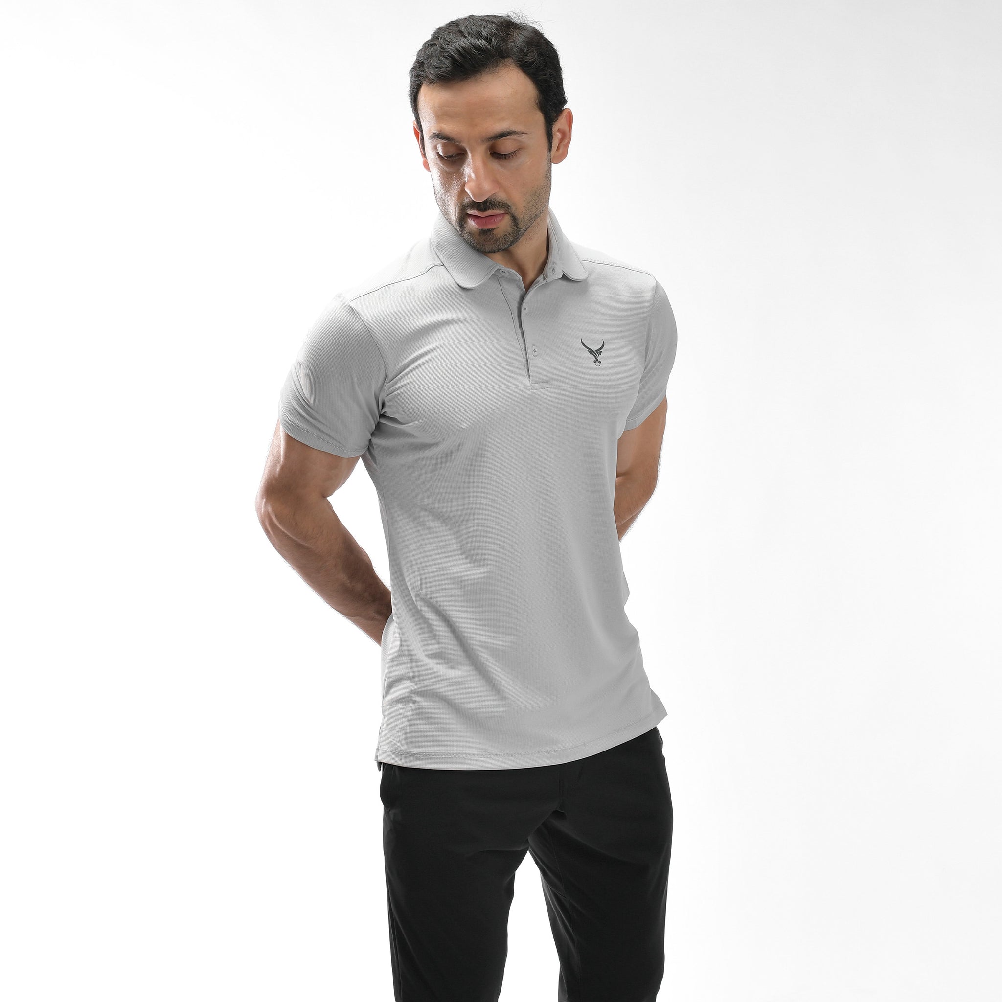 Poloshirt mit Waffelmuster