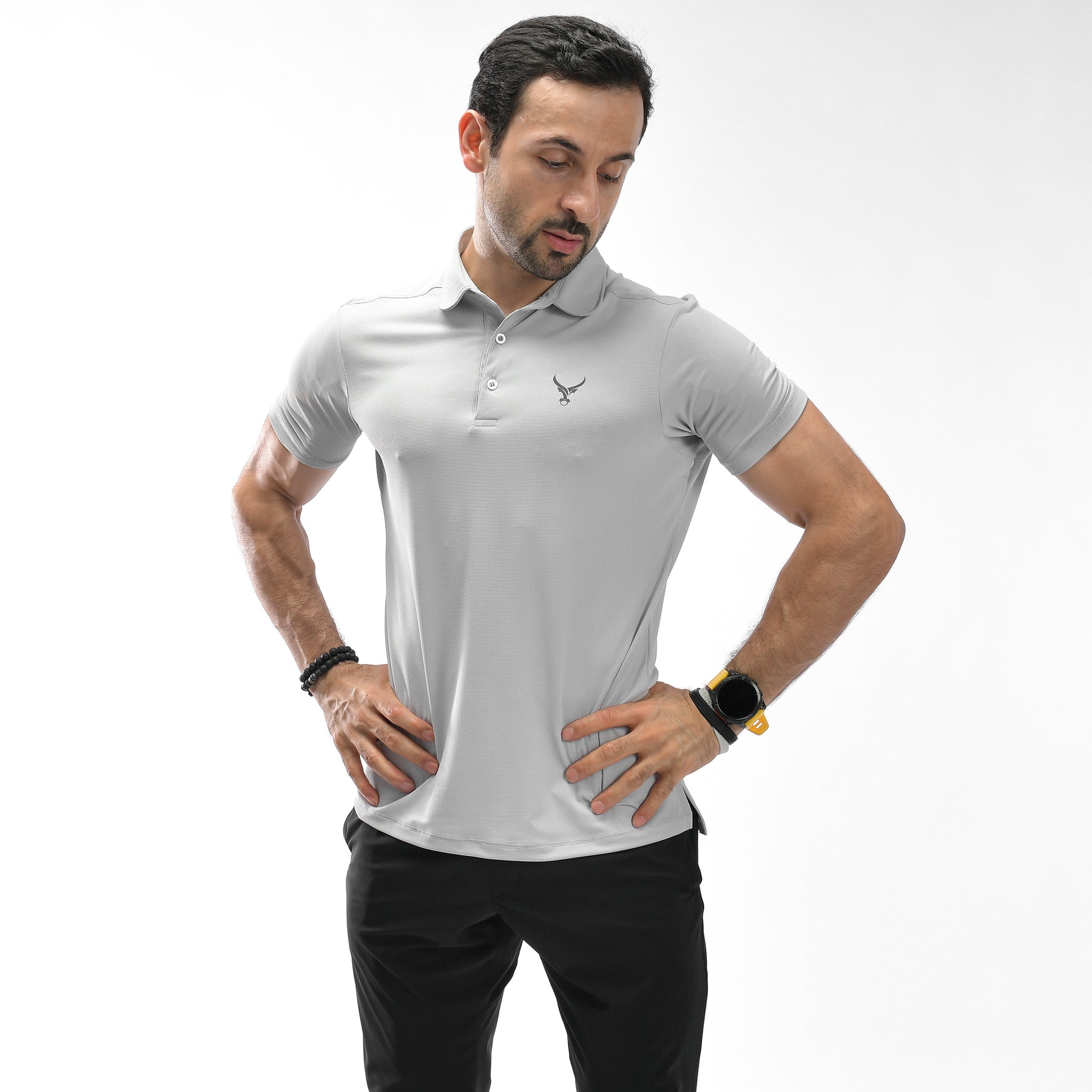 Poloshirt mit Waffelmuster