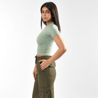 Strick Rundhals Kurzarm