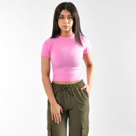 Strick Rundhals Kurzarm