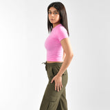 Strick Rundhals Kurzarm