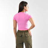 Strick Rundhals Kurzarm