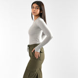 Magliette a compressione da donna a manica lunga