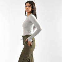 Magliette a compressione da donna a manica lunga