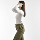 Magliette a compressione da donna a manica lunga