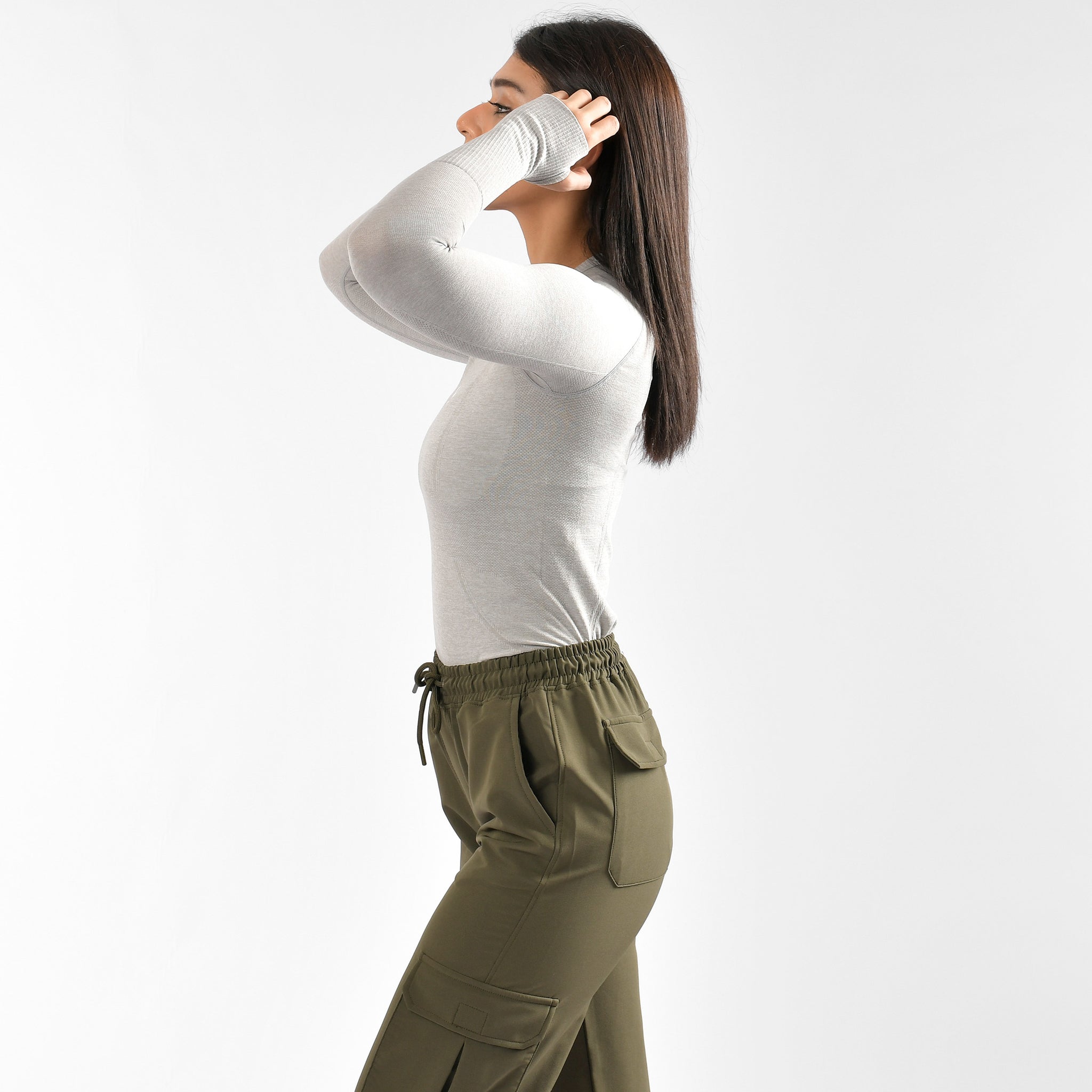 Magliette a compressione da donna a manica lunga