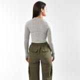 Magliette a compressione da donna a manica lunga