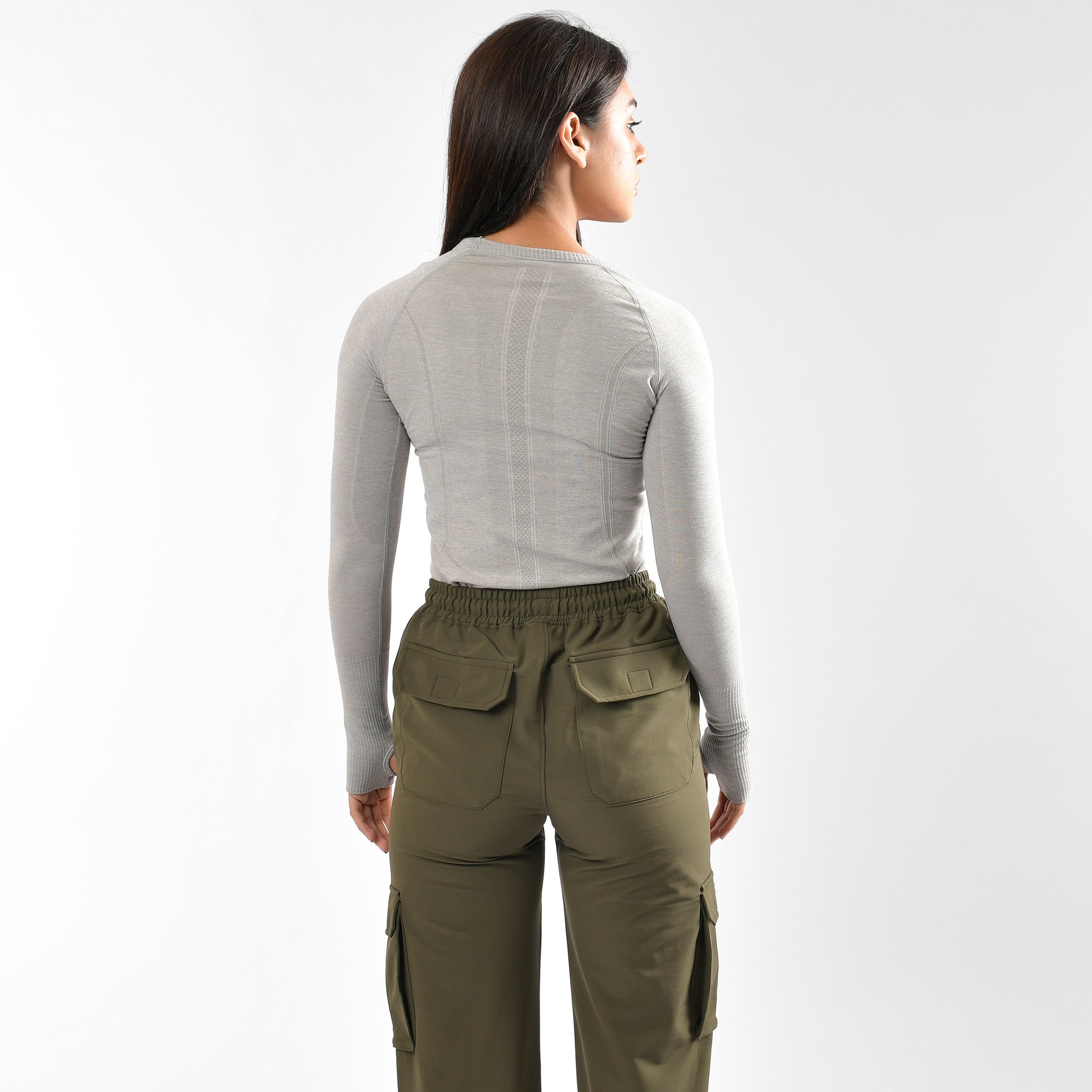 Magliette a compressione da donna a manica lunga