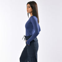 Magliette a compressione da donna a manica lunga