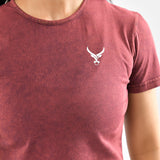 Top corto tie-dye effetto stone wash