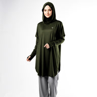 Active Abaya with Hoodie  (Full sleeves)