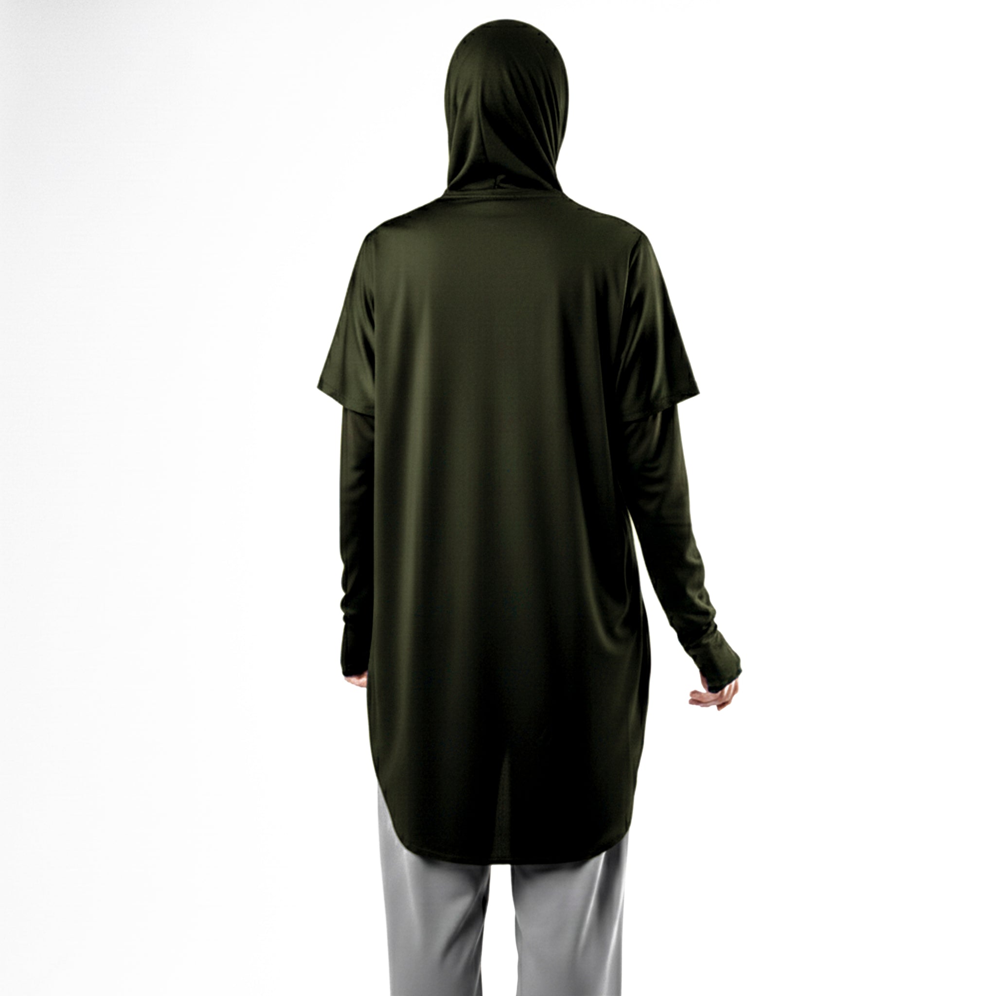Active Abaya with Hoodie  (Full sleeves)