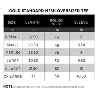 Maglietta oversize in rete Gold Standard