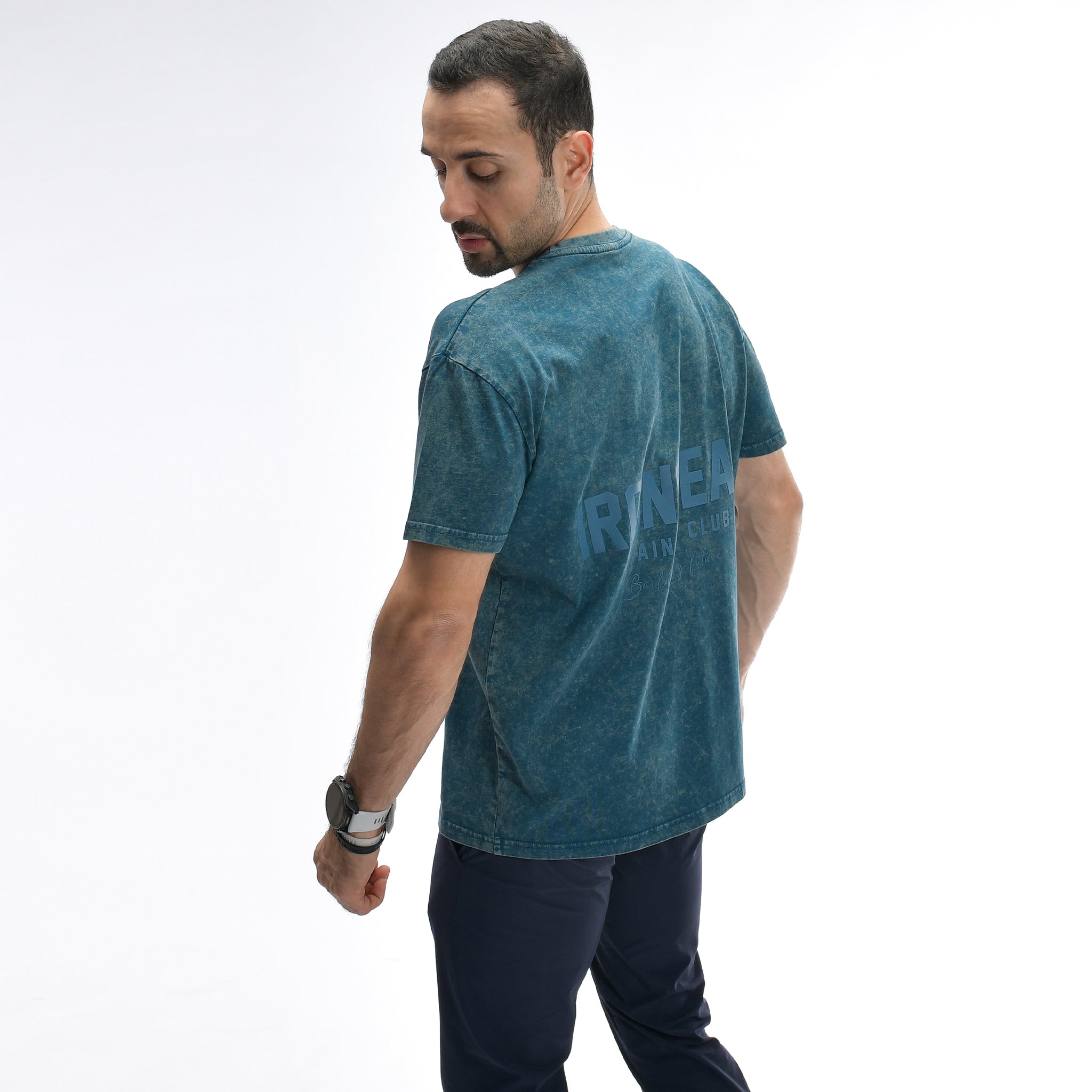 Oversize-T-Shirt mit Stone-Wash-Muster