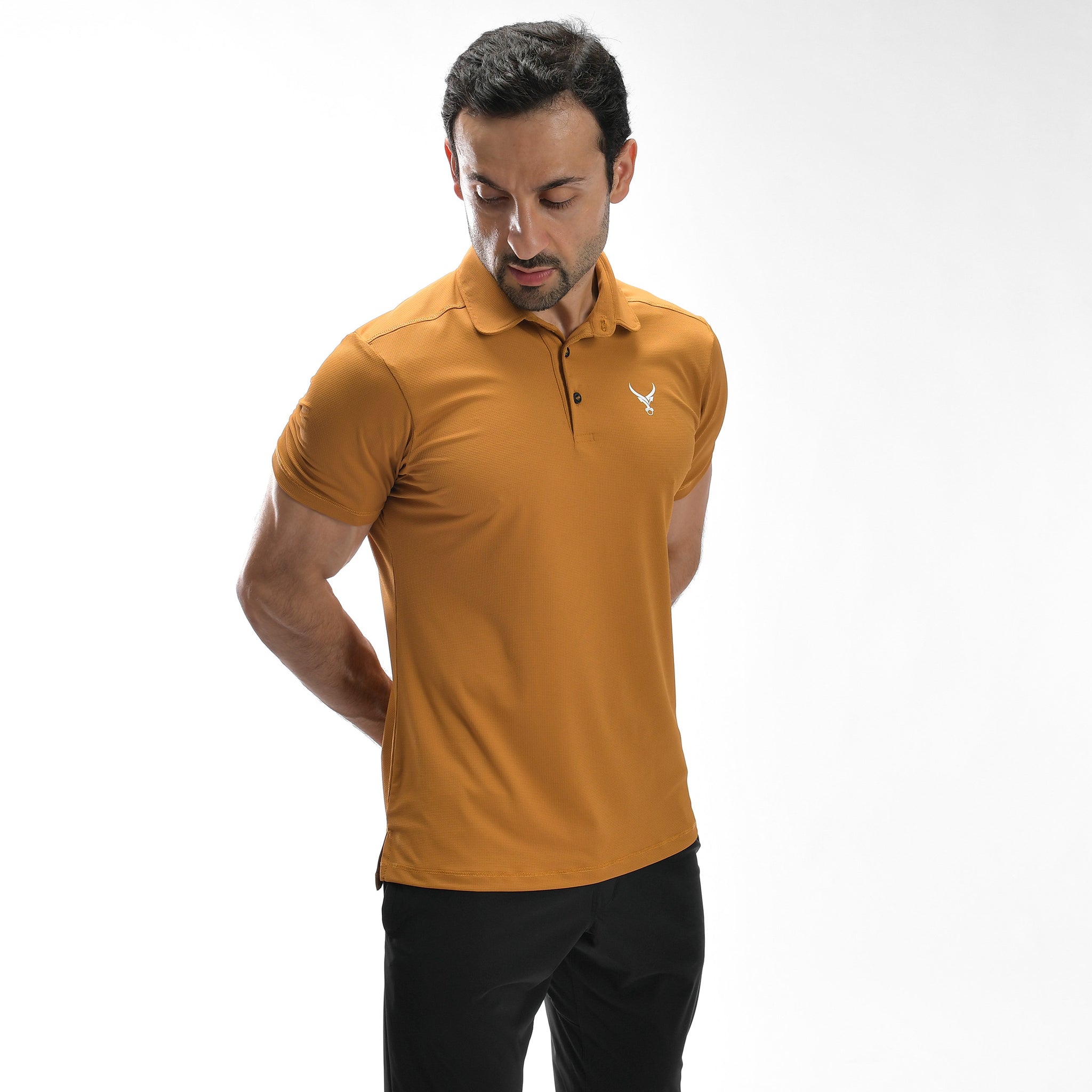 Poloshirt mit Waffelmuster