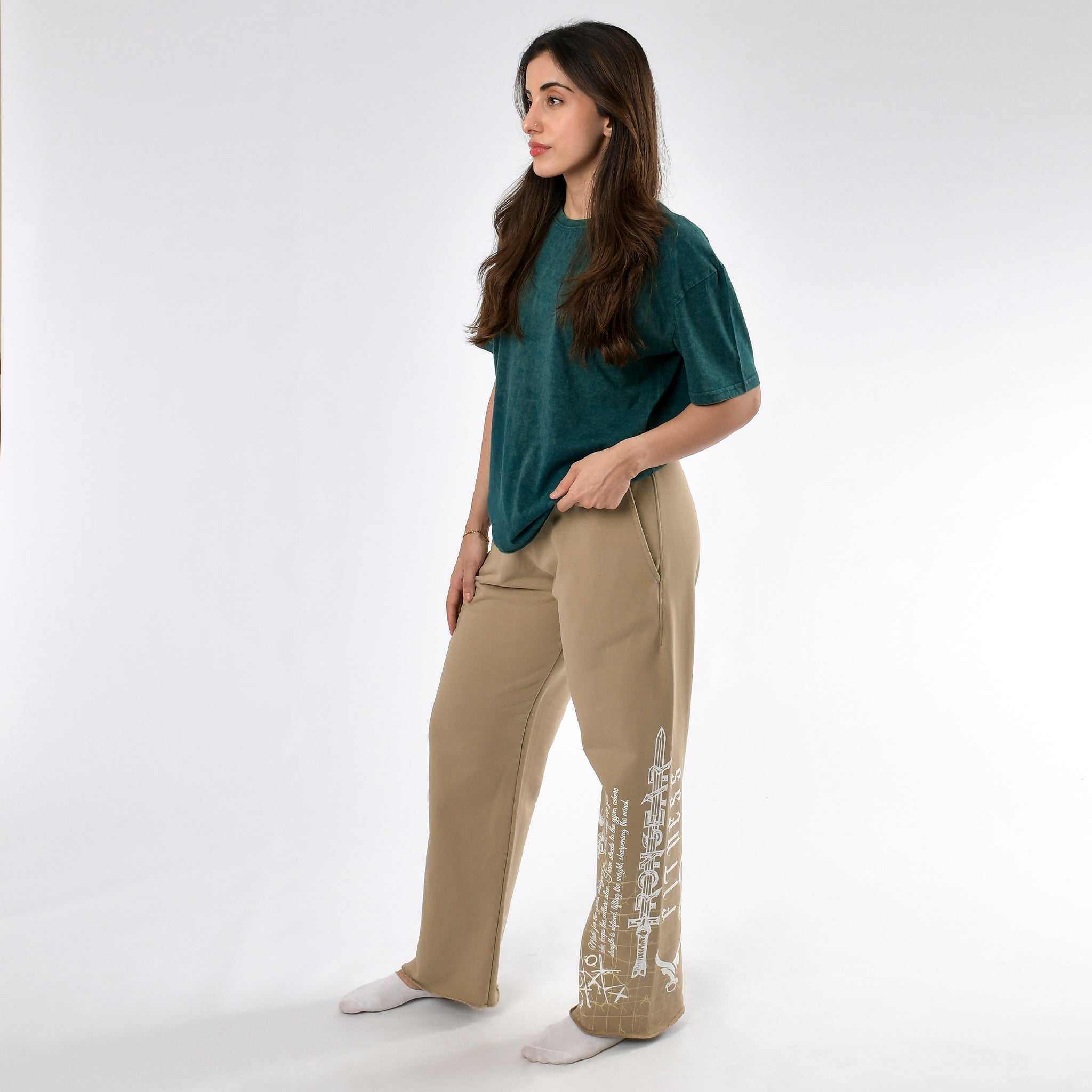 Oversize-T-Shirt mit Stone-Wash-Muster