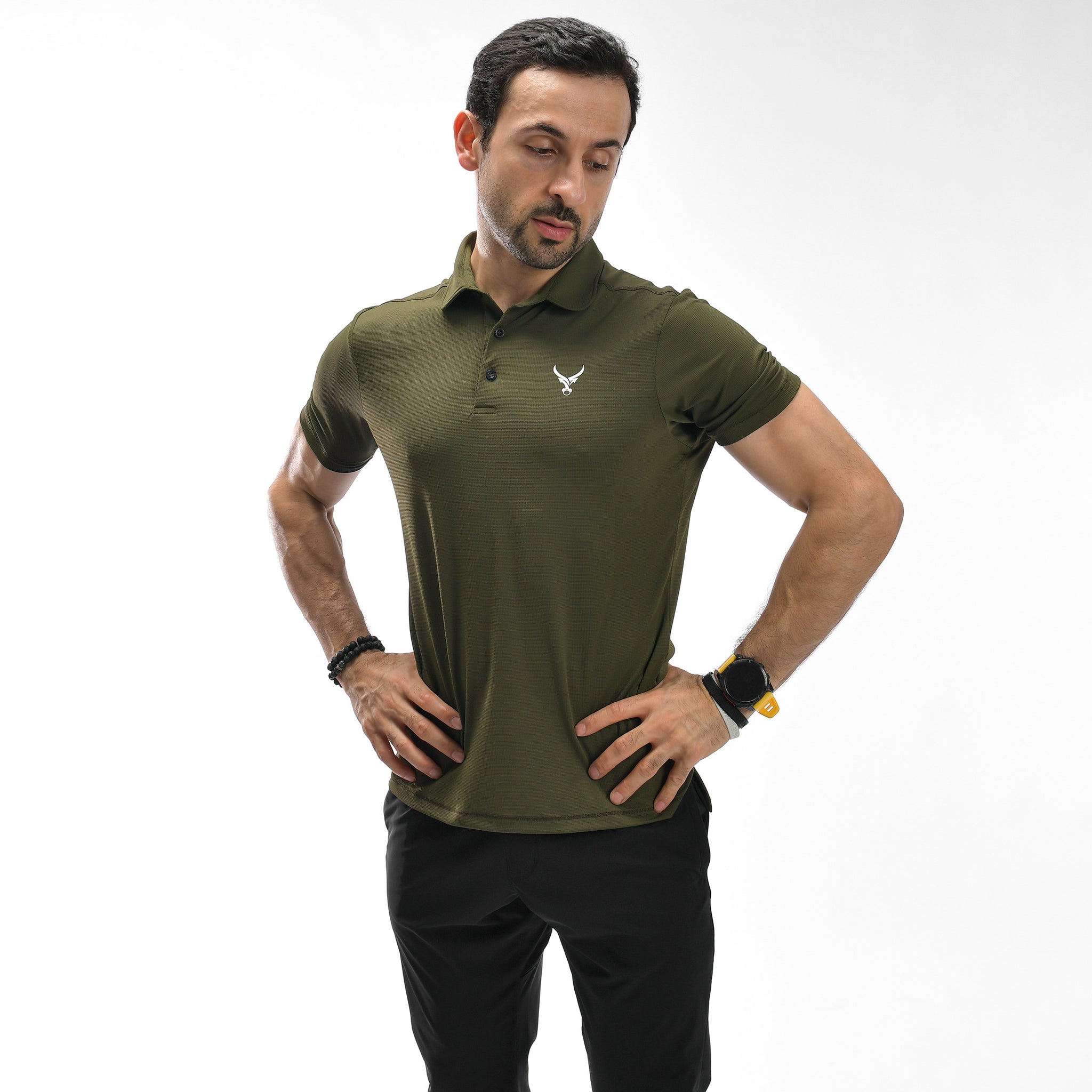 Poloshirt mit Waffelmuster