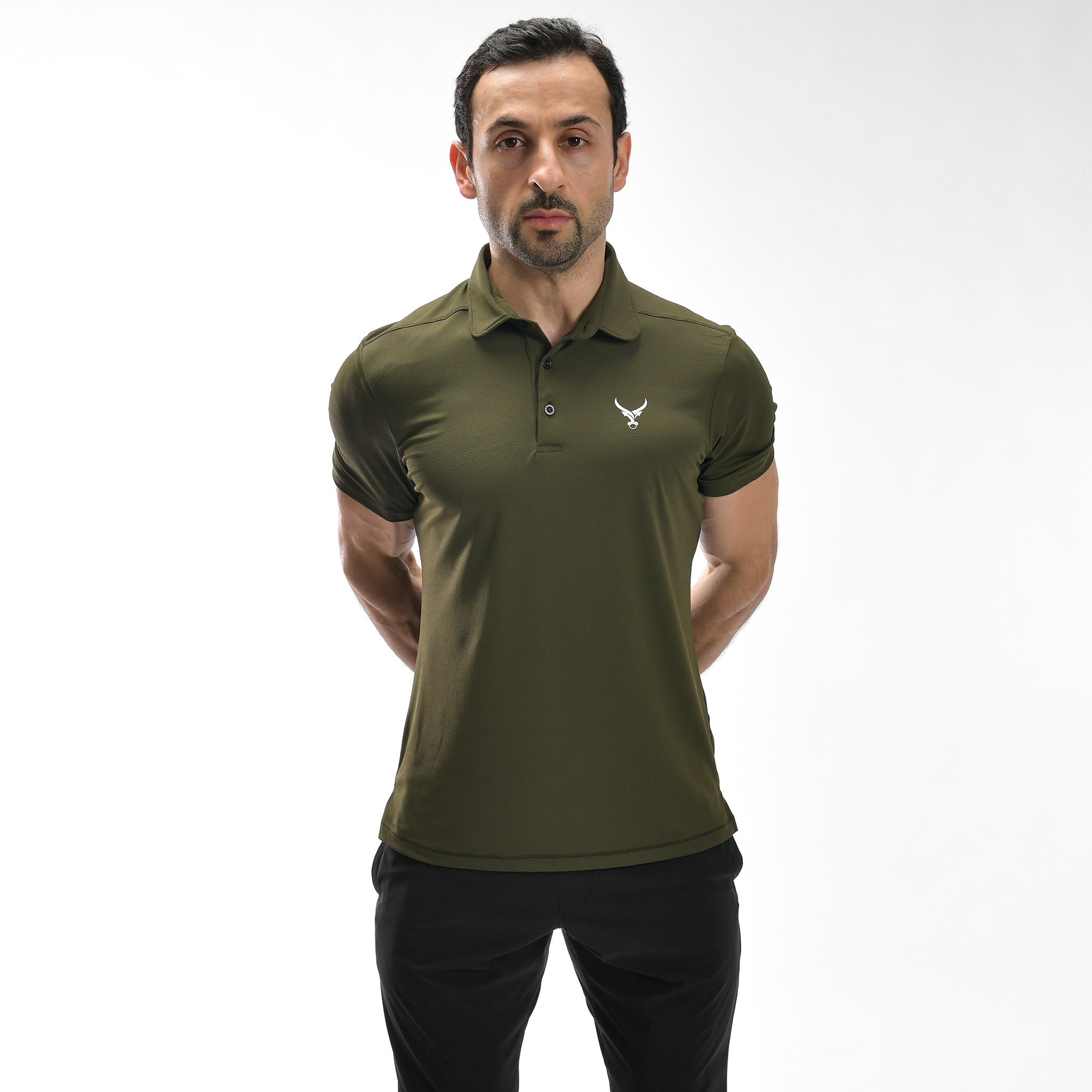 Poloshirt mit Waffelmuster