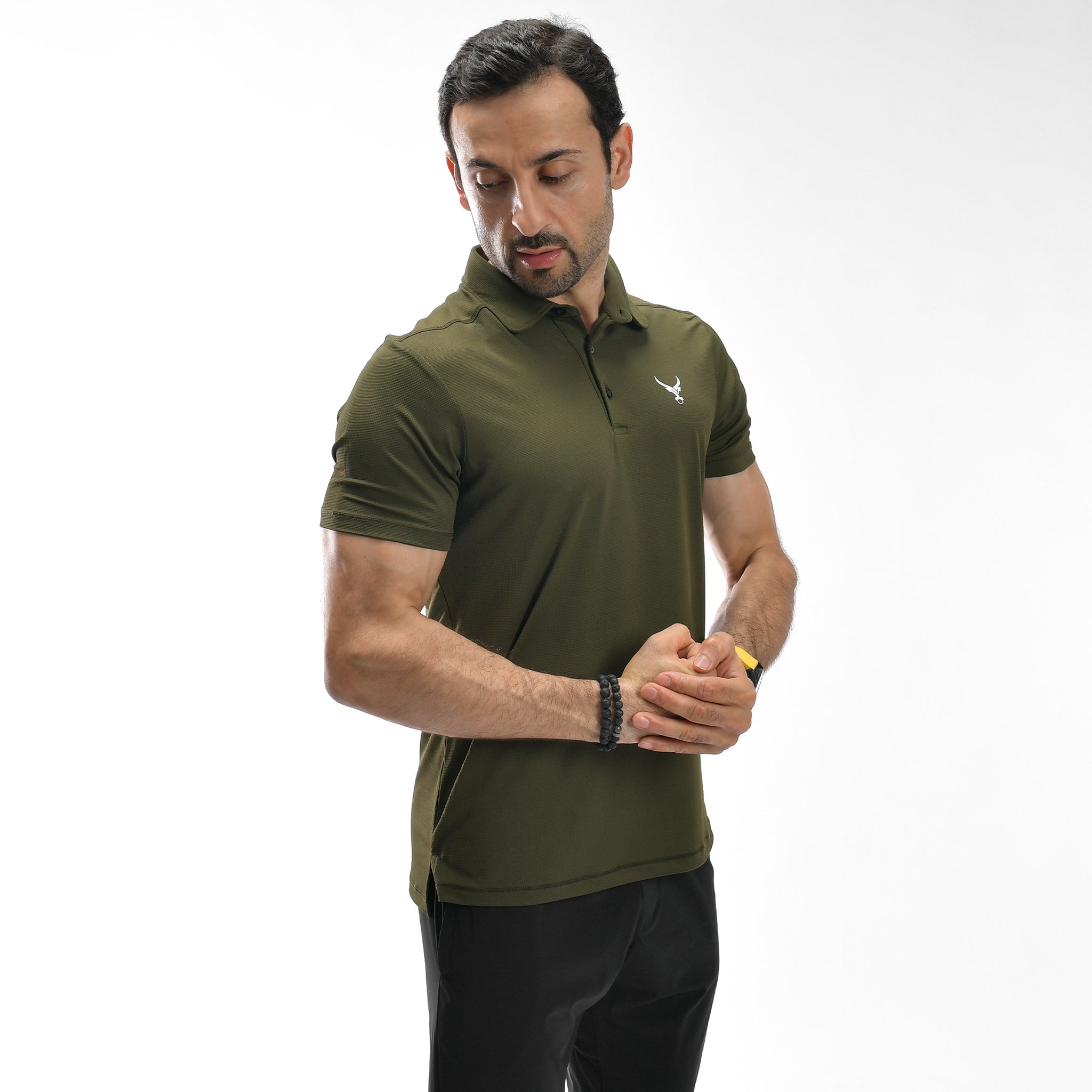 Poloshirt mit Waffelmuster