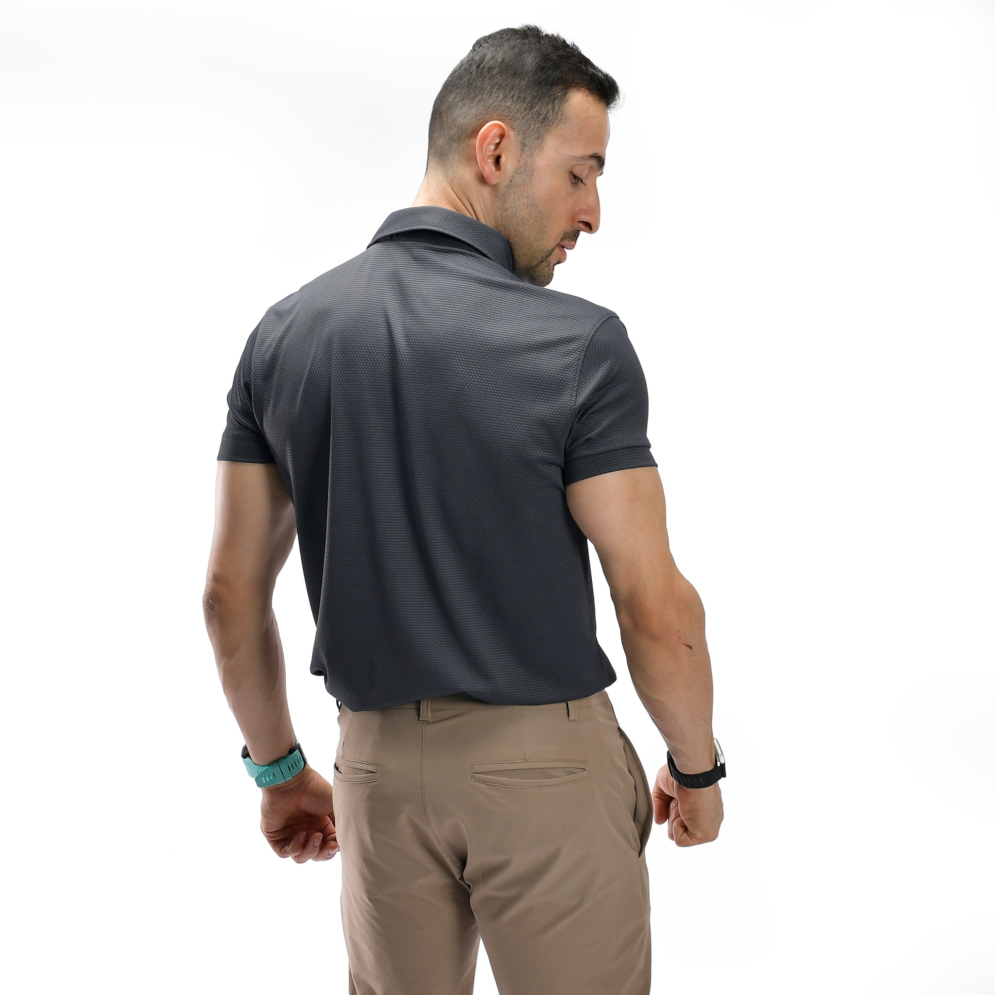 Poloshirt mit Waffelmuster
