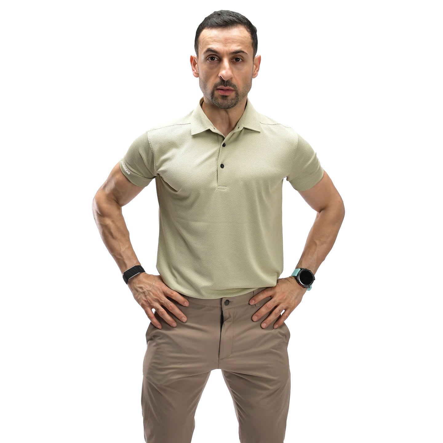 Poloshirt mit Waffelmuster
