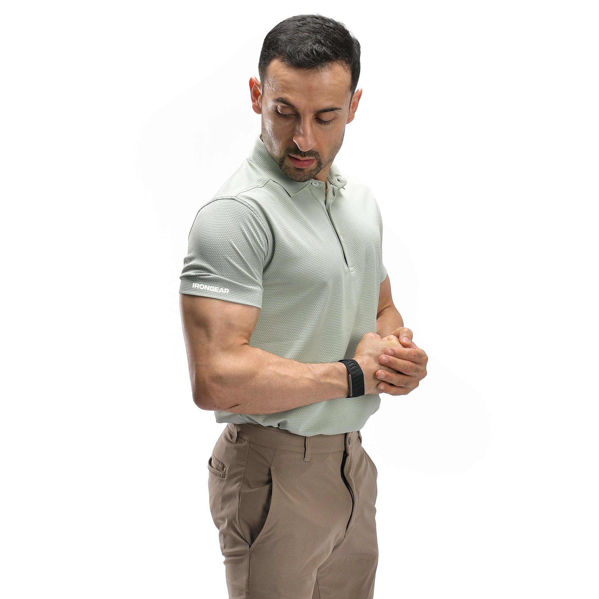 Poloshirt mit Waffelmuster