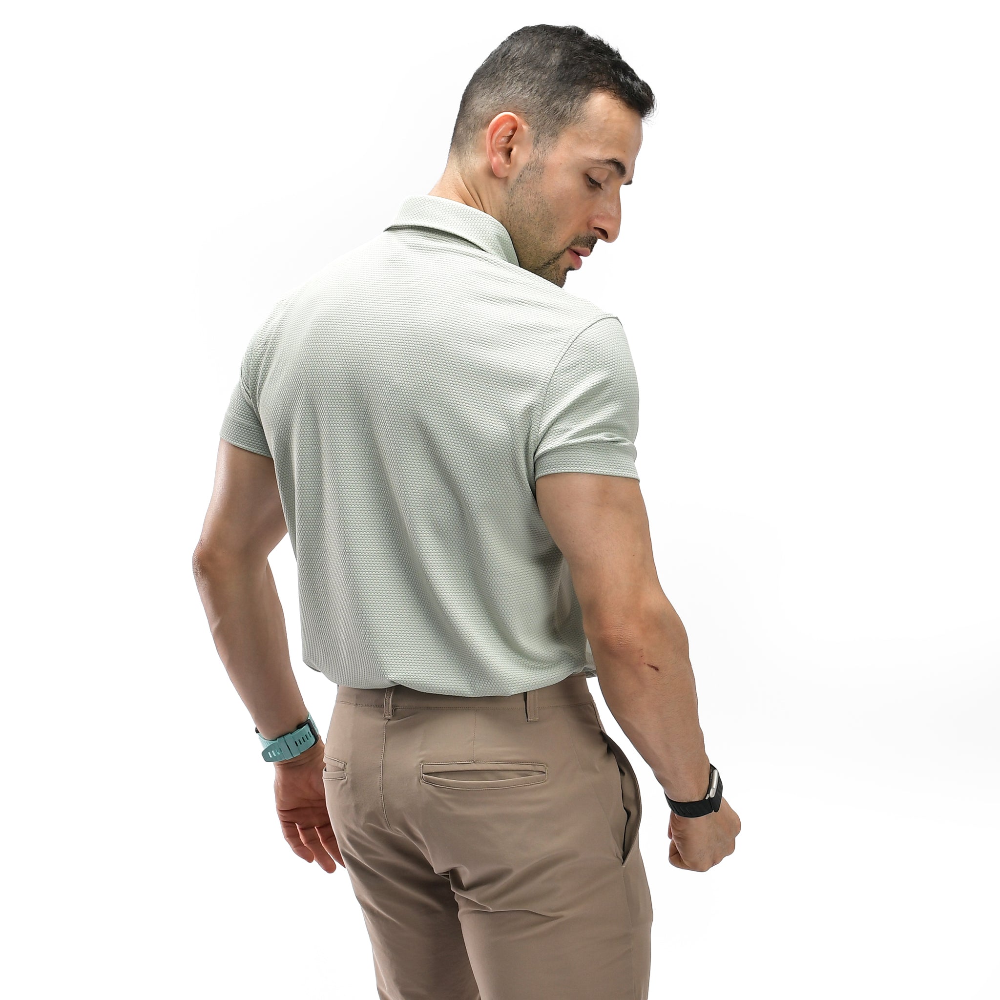 Poloshirt mit Waffelmuster