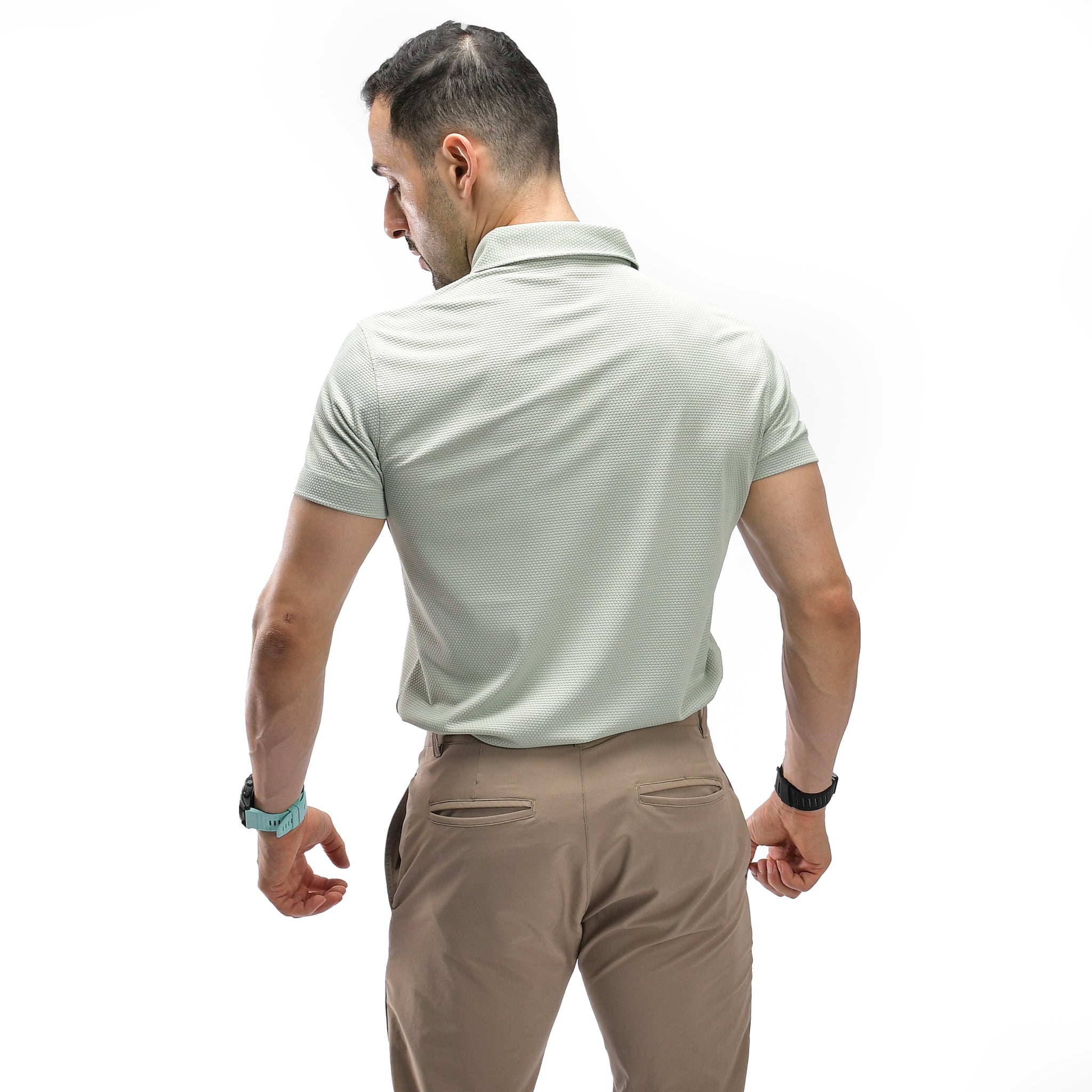 Poloshirt mit Waffelmuster