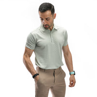 Poloshirt mit Waffelmuster