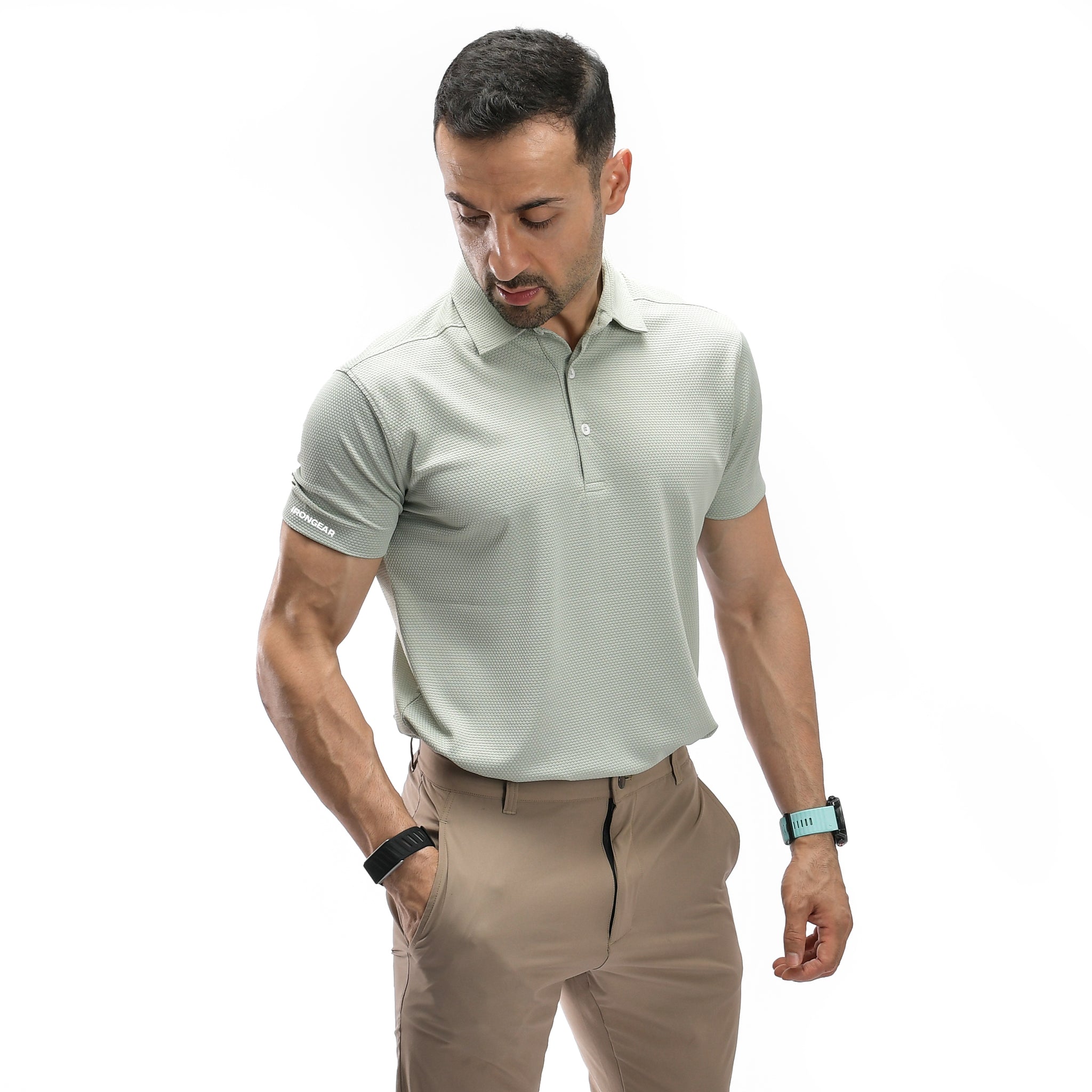 Poloshirt mit Waffelmuster