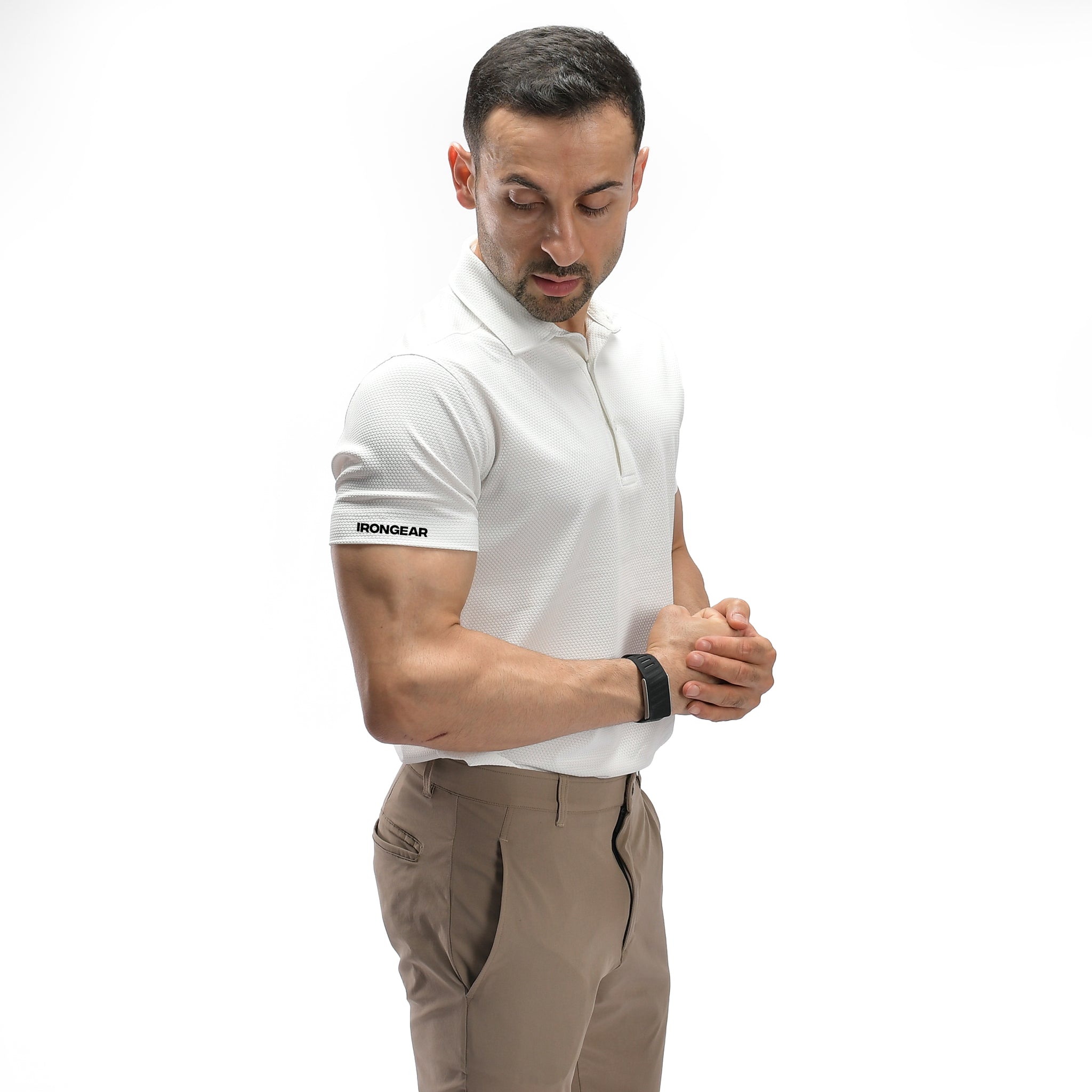 Poloshirt mit Waffelmuster