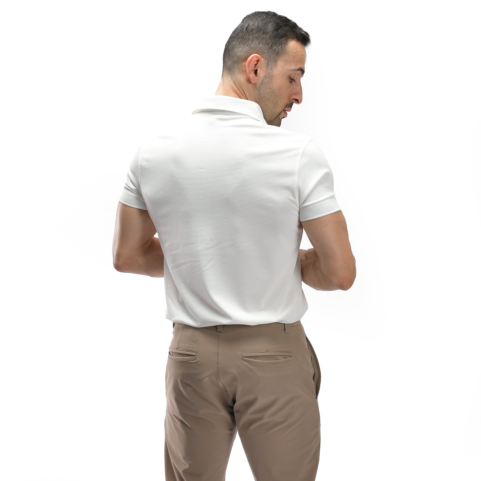 Poloshirt mit Waffelmuster