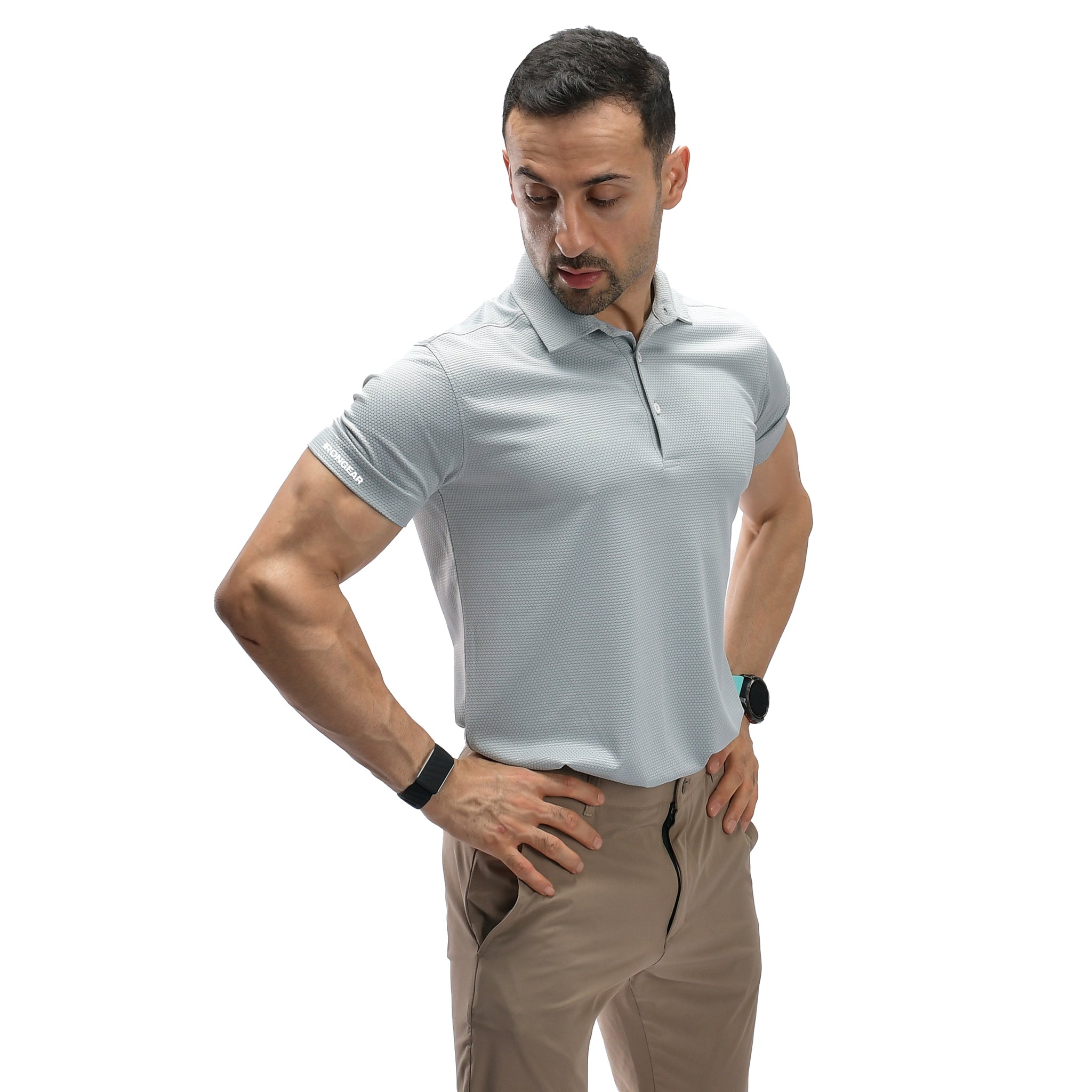 Poloshirt mit Waffelmuster
