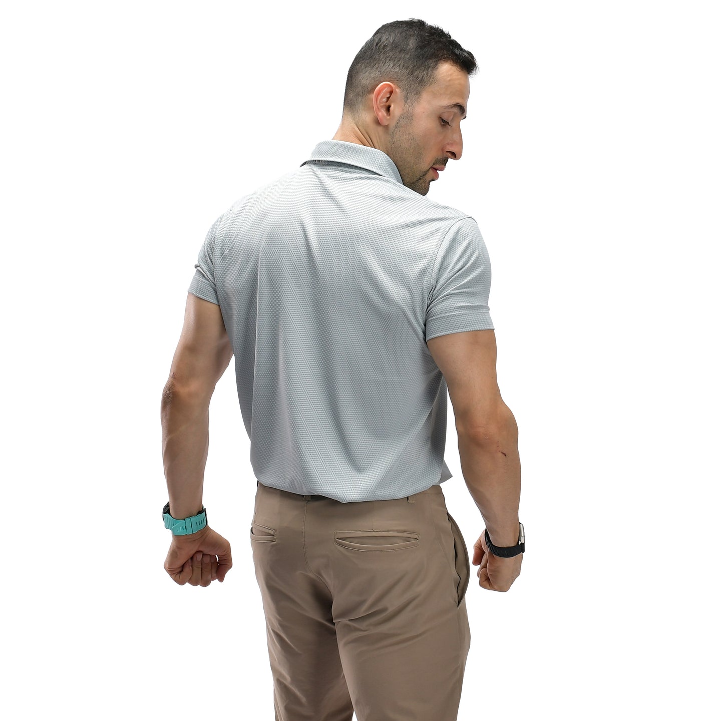 Poloshirt mit Waffelmuster