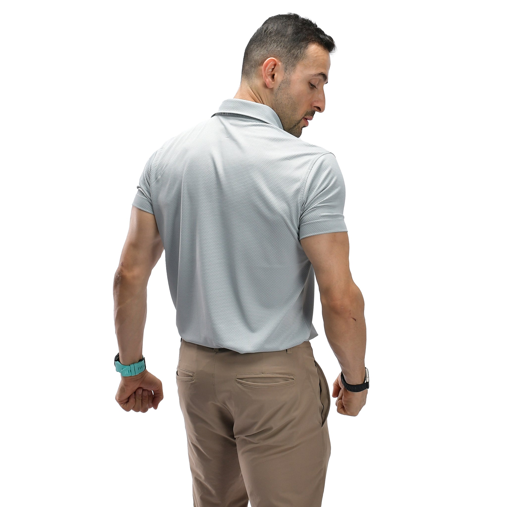 Poloshirt mit Waffelmuster
