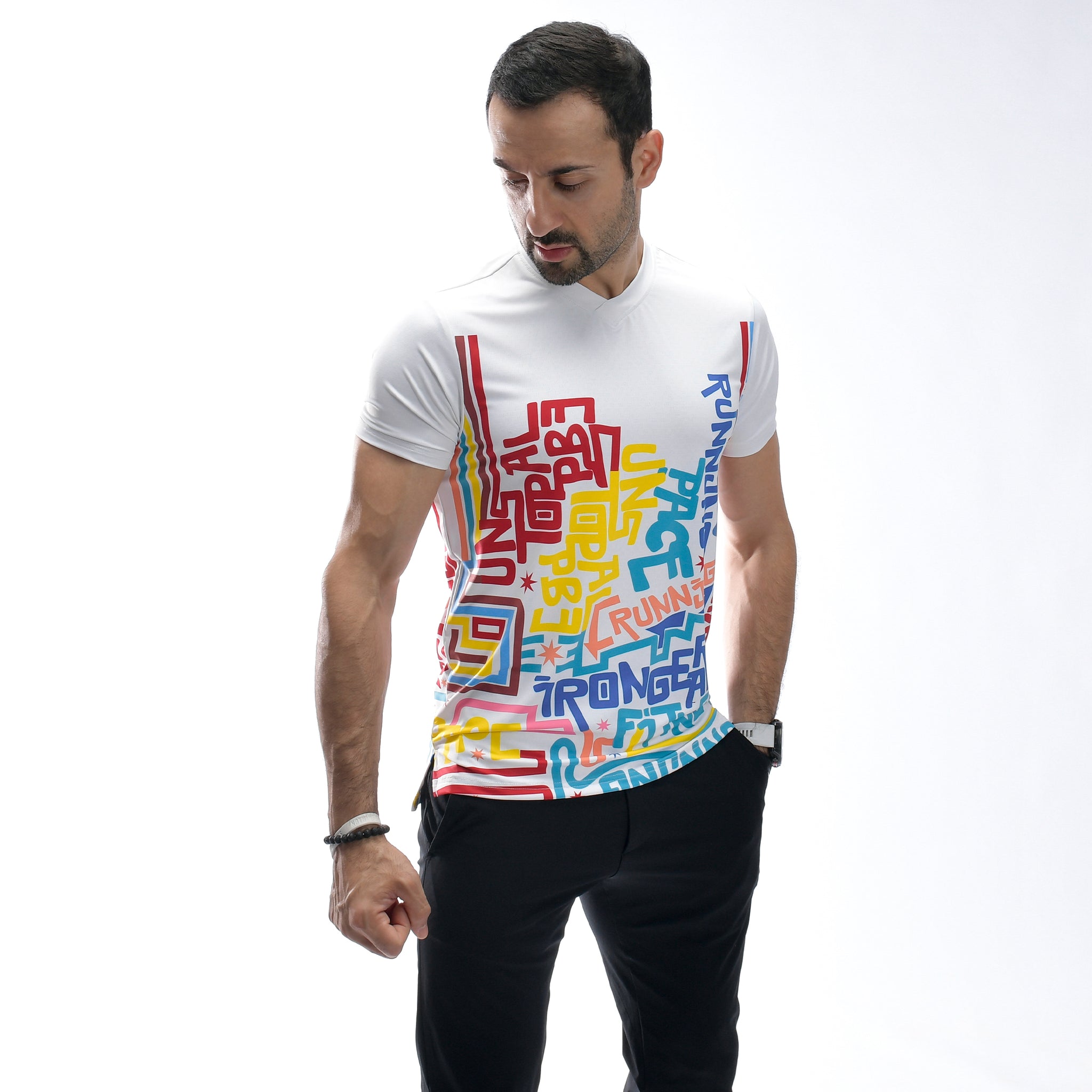 Stone Wash Langarm-T-Shirt