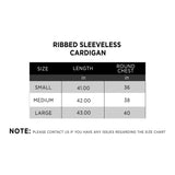 Gerippter ärmelloser Cardigan