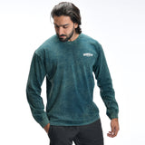 Stone Wash Langarm-T-Shirt